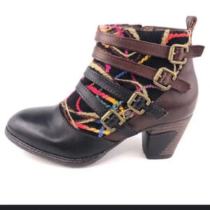 Artsy unique boots- L’Artiste by Spring Step multicolor booties 37